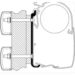 Thule Adapter-Set Dethleffs Globebus, Länge 3,5 M