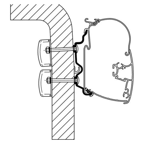 Thule Adapter Hymer Exsis / Hymer Camp Ab Baujahr 2012, Länge 4 M 3 Thule Adapter Hymer Exsis / Hymer Camp Ab Baujahr 2012, Länge 4 M