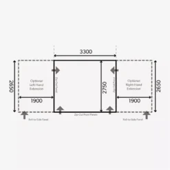 Aufblasbares Vorzelt Dometic Club Air Pro 330 S -Camping-Ausrüstung dometic club air pro 330s grundflaeche masse luftvorzelt 1000 8 21821