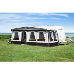 Vorzelt DWT Atelier Chalet Mit Rundumdach -Camping-Ausrüstung dwt atelier chalet chili vordach luxus wohnwagenvorzelt 5 3731