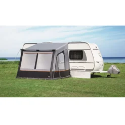 Vorzelt DWT Fortuna II -Camping-Ausrüstung dwt teilvorzelt fortuna 2 wohnwagenvorzelt mit geschlossenen fensterklappen 1000 2 14517