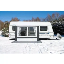 Wintervorzelt DWT Cortina II, Grau, Grösse 5 -Camping-Ausrüstung dwt teilvorzelt vorzelt cortina II cortina 2 grau wohnwagenvorzelt 6 5 18397
