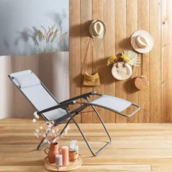 Relaxsessel Lafuma R Clip, Iso Terre -Camping-Ausrüstung liegestuhl relaxstuhl lafuma r clip batyline iso terre relaxsessel campingstuhl grauer klappstuhl 1000 6 24896