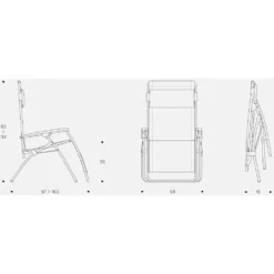 Relaxsessel Lafuma R Clip, Iso Terre -Camping-Ausrüstung masse groesse lafuma r clip batyline iso terre relaxsessel campingstuhl liegestuhl klappbar 1000 7 24896