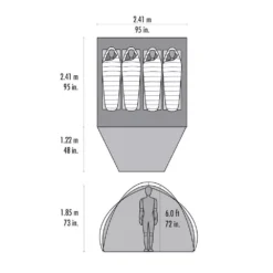 Camping-Ausrüstung -Camping-Ausrüstung msr habitude 4 vierpersonenzelt viermannzelt zelt fuer vier personen familienzelt grosses gruppenzelt 1000 1 23354