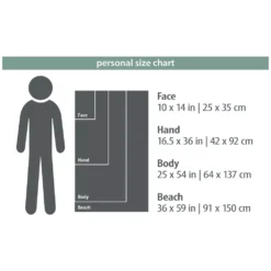 Händehandtuch PackTowl Personal Handtuch | Hand 42x92cm | Sage -Camping-Ausrüstung packtowl personal handtuch groessenuebersicht face hand body beach 1000 2 24957
