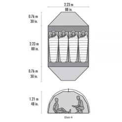 Camping-Ausrüstung -Camping-Ausrüstung trekkingzelt msr elixir 4 vierpersonenzelt rucksackzelt grau 1 1 18883