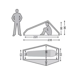 Camping-Ausrüstung -Camping-Ausrüstung trekkingzelt nordisk telemark 1 lw burnt red groesse 1 12113
