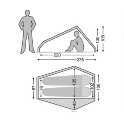 Trekkingzelt Nordisk Telemark 2 LW, Forest Green -Camping-Ausrüstung trekkingzelt nordisk telemark 2 lw forest green groesse 2 7808